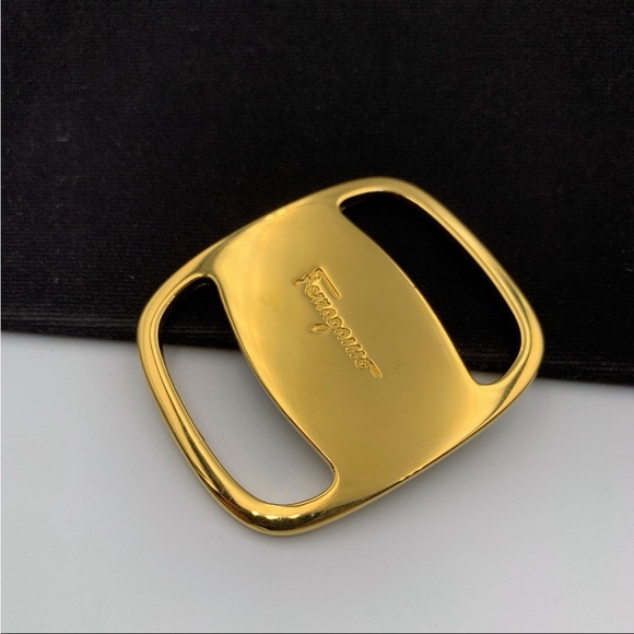 Authentic SALVATORE FERRAGAMO Logo Accessory Scarf Ring SET OF TWO with Dust Bag - Picture 3 of 16